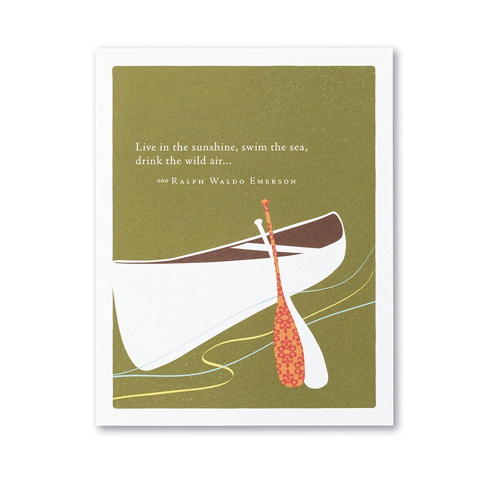 Positively Green, Greeting Card, Live In The Sunshine